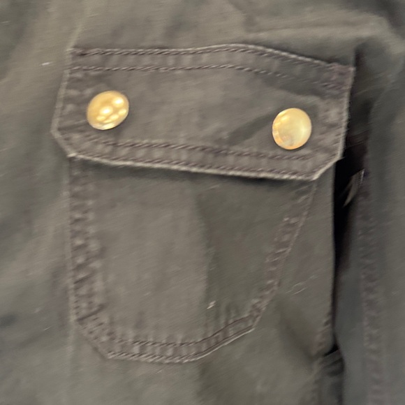 J. Crew Black Utility Jacket with Gold Buttons - Picture 2 of 8